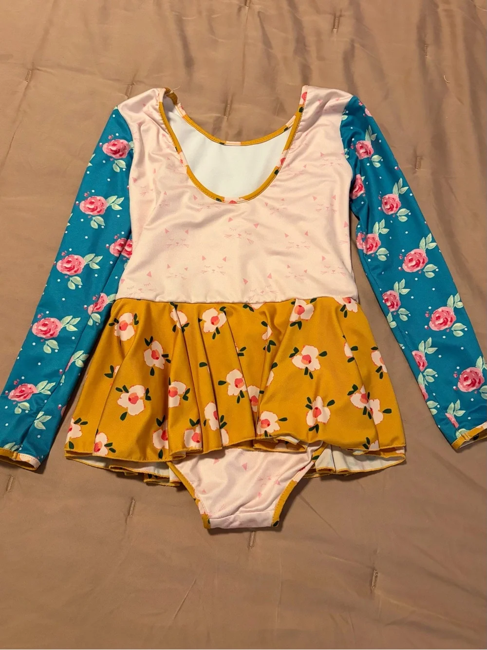 SweetHoney Girls' Floral Dance Leotard - 5T